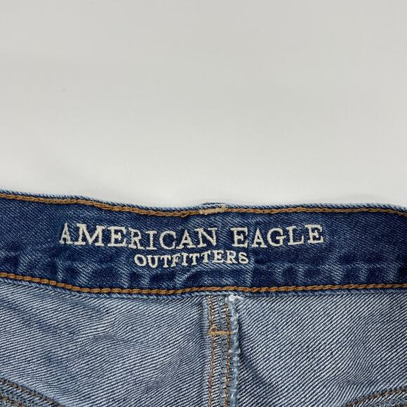 AMERICAN EAGLE Jeans High Waist Distressed Raw Hem Ankle Womens 16 (see note) - Picture 3 of 8